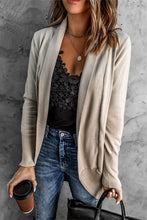 Load image into Gallery viewer, Long Sleeve Ribbed Hem Open Front Longline Cardigan
