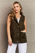 Load image into Gallery viewer, Zenana More To Come Full Size Military Hooded Vest
