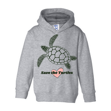 Load image into Gallery viewer, Save The Turtles Pullover Heart Hoodie
