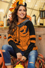 Load image into Gallery viewer, Halloween Pumpkin Print Double Hoods Sweatshirt
