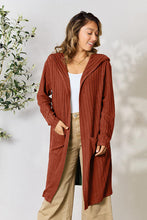 Load image into Gallery viewer, Basic Bae Full Size Hooded Sweater Cardigan
