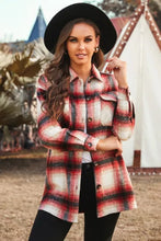 Load image into Gallery viewer, Plaid Button Up Shirt Jacket

