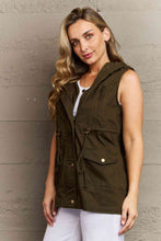 Load image into Gallery viewer, Zenana More To Come Full Size Military Hooded Vest
