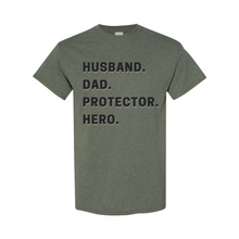 Load image into Gallery viewer, Husband Dad Protector Hero T-Shirt
