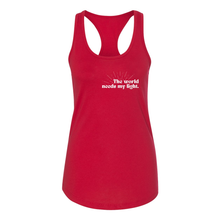 Load image into Gallery viewer, The World Needs My Light Racerback Tank
