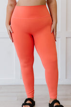 Load image into Gallery viewer, Zenana On Your Mark Full Size High Waisted Active Leggings in Deep Coral
