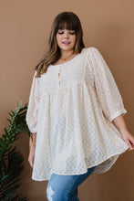 Load image into Gallery viewer, Davi &amp; Dani Wave Hello Full Size Run Textured Babydoll Blouse
