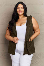 Load image into Gallery viewer, Zenana More To Come Full Size Military Hooded Vest
