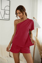 Load image into Gallery viewer, One Shoulder Asymmetry Top &amp; Shorts

