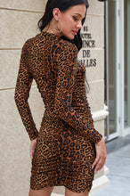 Load image into Gallery viewer, Leopard Print High Neck Dress
