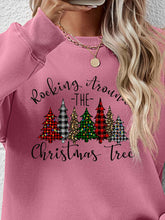 Load image into Gallery viewer, Christmas Tree Graphic Round Neck Sweatshirt
