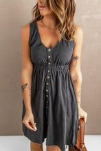 Load image into Gallery viewer, Sleeveless Button Down Mini Dress
