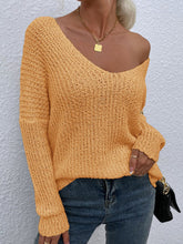Load image into Gallery viewer, Rib-Knit V-Neck Tunic Sweater
