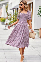 Load image into Gallery viewer, Floral Ruffled Square Neck Dress with Pockets
