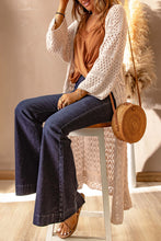Load image into Gallery viewer, Dropped Shoulder Long Sleeve Crochet Duster Cardigan
