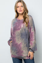 Load image into Gallery viewer, Tie Dye Long Sleeve Round Neck Top

