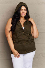 Load image into Gallery viewer, Zenana More To Come Full Size Military Hooded Vest
