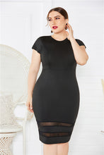 Load image into Gallery viewer, Plus Size Mesh Detail Midi Dress
