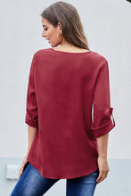 Load image into Gallery viewer, Zip Front V-Neck Top
