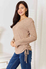 Load image into Gallery viewer, Double Take Drawstring Ribbed Long Sleeve T-Shirt
