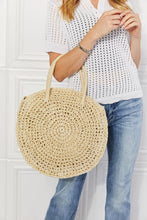 Load image into Gallery viewer, Justin Taylor Beach Date Straw Rattan Handbag in Ivory
