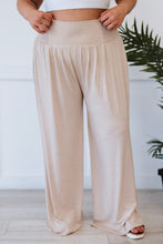 Load image into Gallery viewer, Zenana Easy Breezy Full Size Palazzo Pants in Beige
