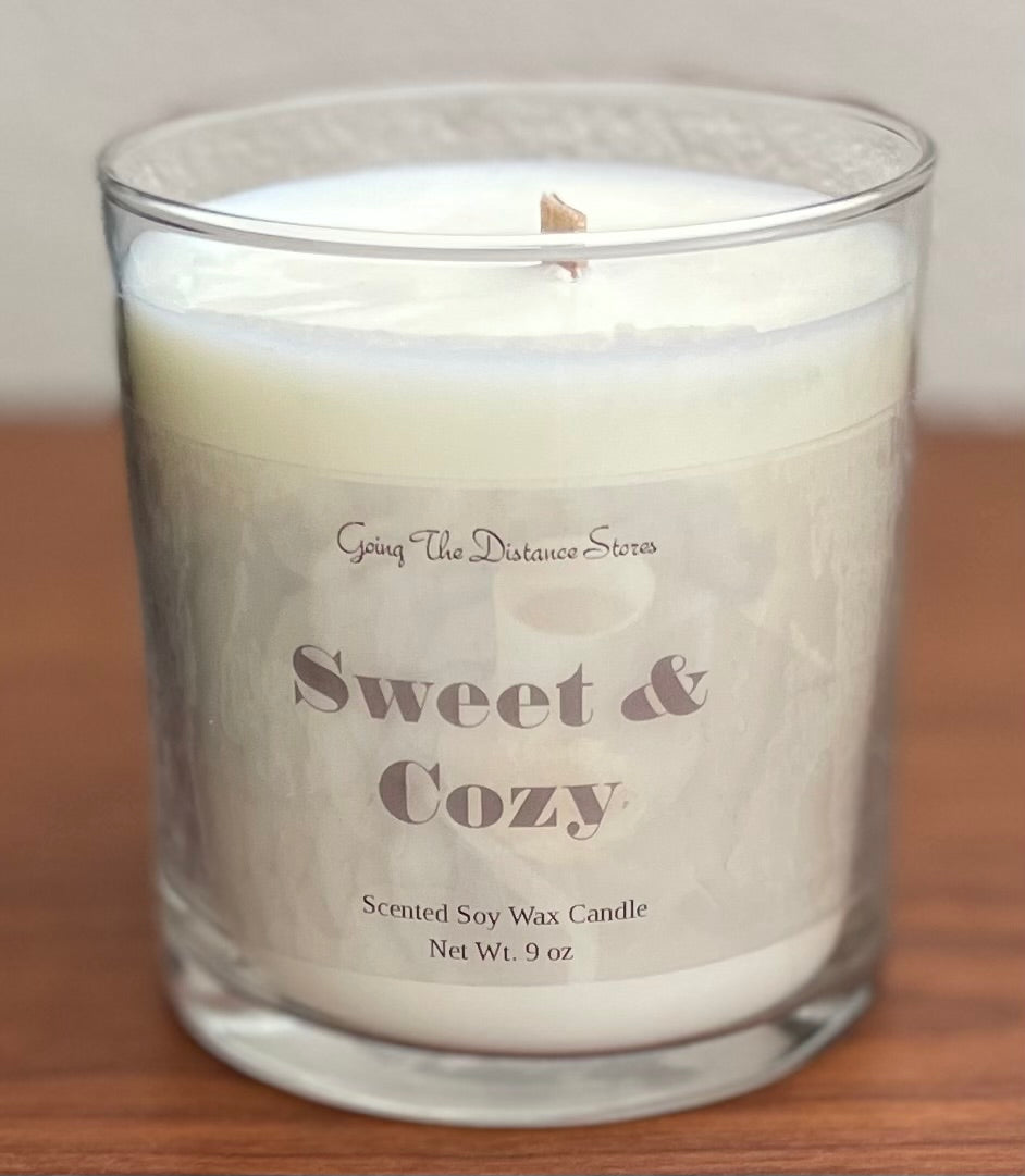 Sweet and Cozy Glass Candle